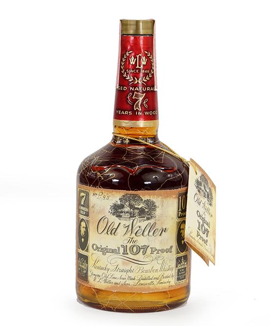 A Bottle of Old Weller Gold Vein 107 Barrel Proof: A Bottle of Old Weller Gold Vein 107 Barrel Proof Bourbon Whiskey.