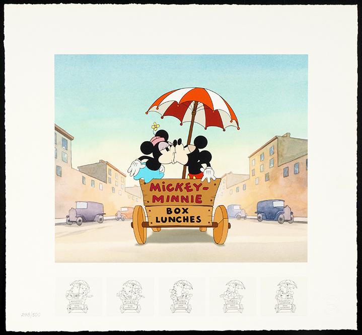Disney Studios Mickey & Minnie - Box Lunches.: Disney Studios Mickey & Minnie - Box Lunches. Nine color giclees, numbered from the edition of 500, with the Disney embossed stamp, unframed 13 1/2" x 13"