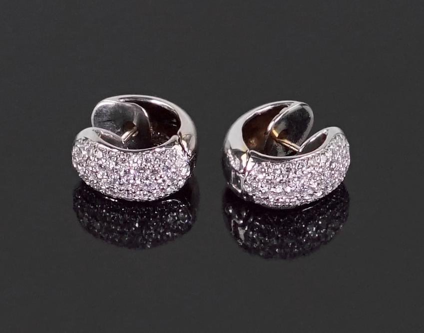 A Pair of H. Stern Pave Diamond Earrings. (1 of 1)