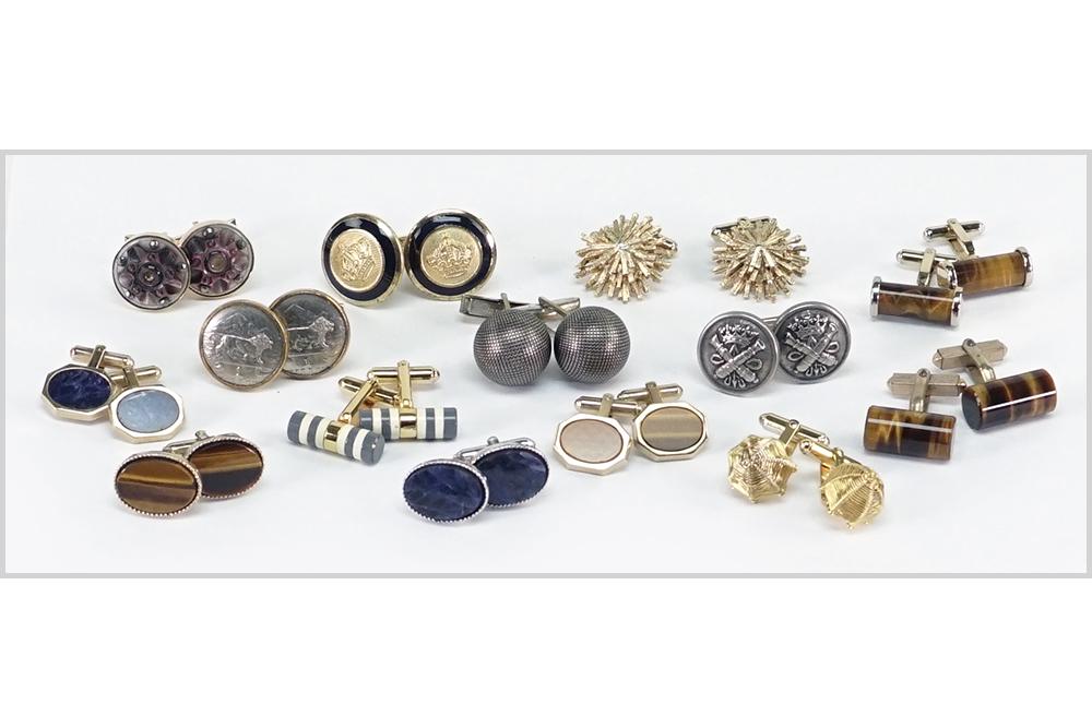 Two Paira of Christian Dior Goldtone Cufflinks. (1 of 1)