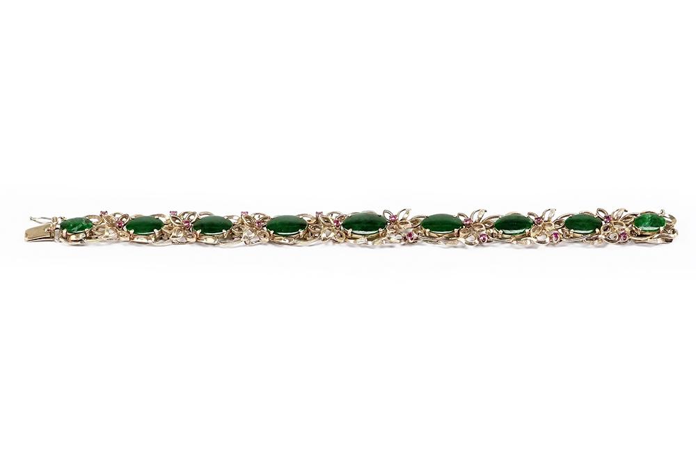 A Jade and Ruby Bracelet. (1 of 1)