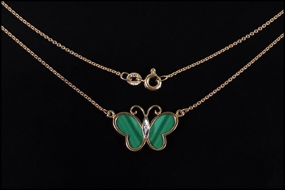 A Malachite Butterfly Necklace. (1 of 1)