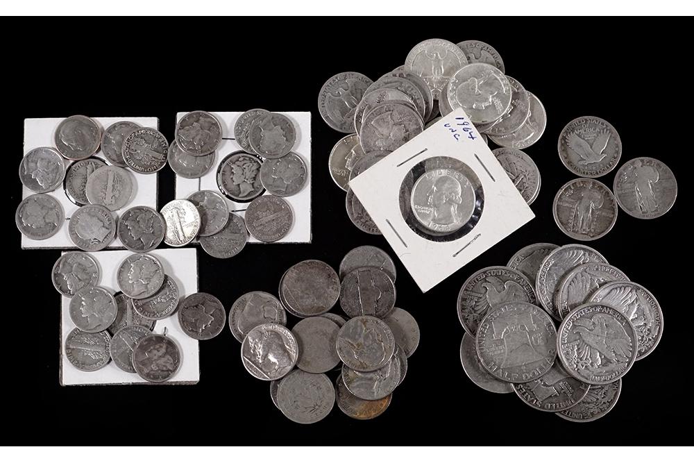 A Group of Silver US Various Coinage. (1 of 1)