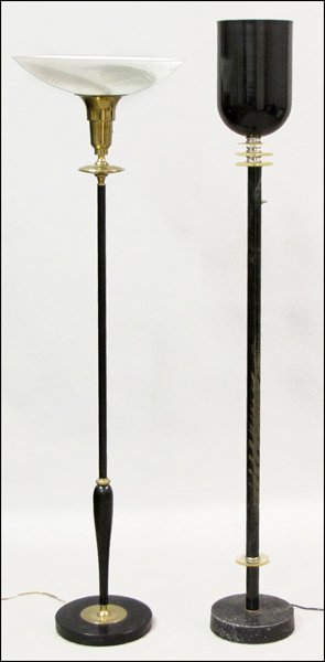 RAYMOR FLOOR LAMP.: RAYMOR FLOOR LAMP. Together with another lamp Heights: 67.5" & 63.5"