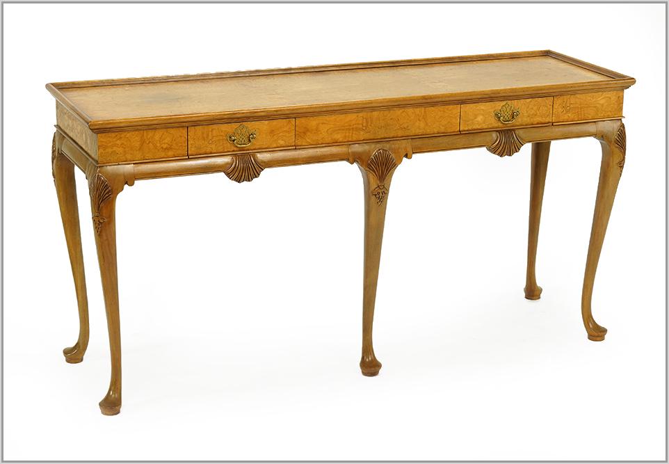 A Baker Two Drawer Console Table.: A Baker Two Drawer Console Table. 27" x 54" x 16"