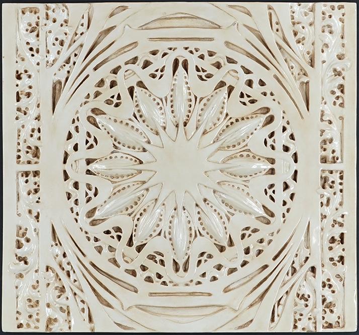 After Louis Henry Sullivan (American, 1856-1924): After Louis Henry Sullivan (American, 1856-1924) Architectural Element. Painted plaster relief (later casting), original design was located in the Schiller Theater Building (former Garrick Theater), C