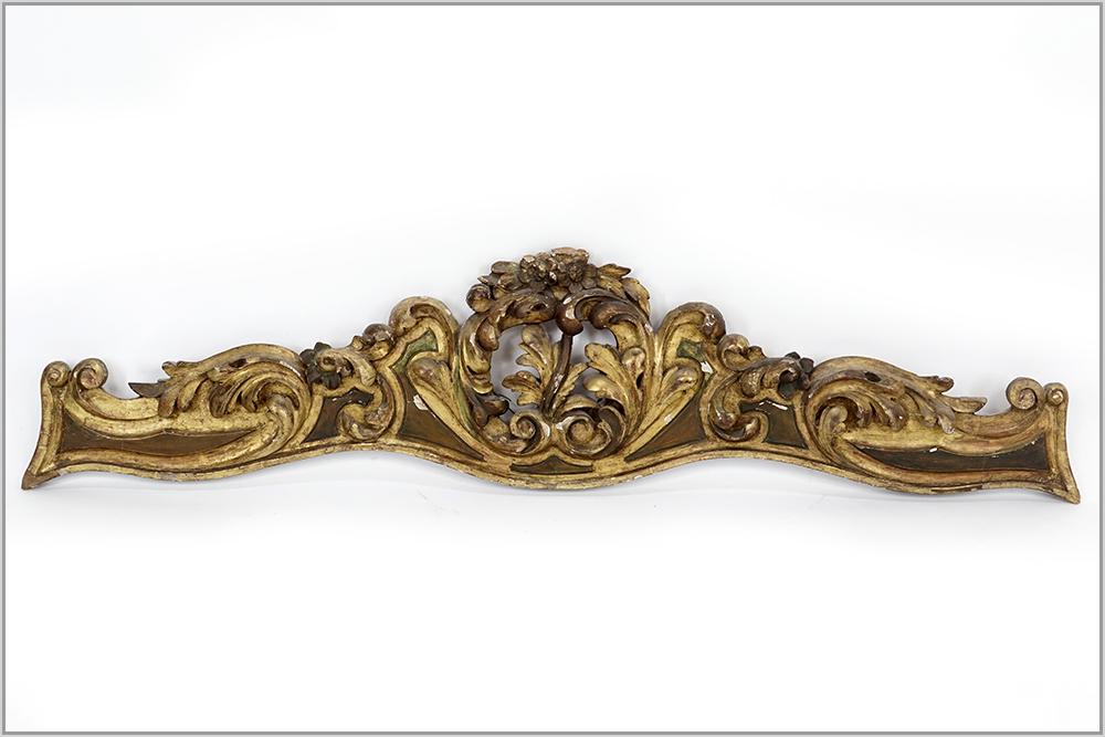 A Giltwood Architectural Element Panel.: A Giltwood Architectural Element Panel. 16" x 62"