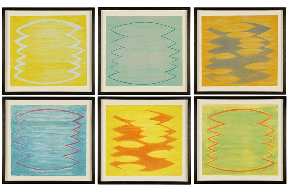 Pierre Mabille (French, B. 1958) Suite of Six.: Pierre Mabille (French, B. 1958) Suite of Six. Color monotypes, each pencil signed lower right and dated 2007 Each: 14 3/4" x 16" Frame: 18 1/4" x 19 1/2"