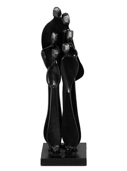 Boris Kramer (Canadian, B. 1969) A Family.: Boris Kramer (Canadian, B. 1969) A Family. Metal sculpture of six figures. Signed along the front Height: 12"