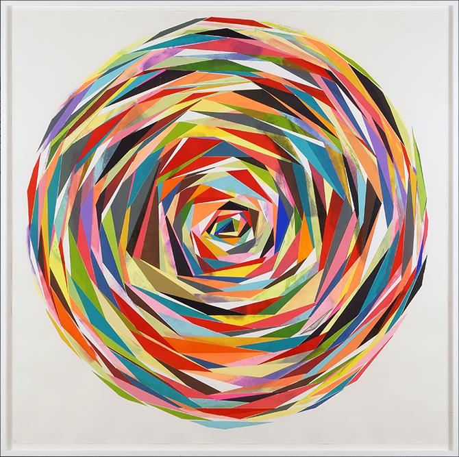 Chris Duncan (American, B. 1974) Everything All at: Chris Duncan (American, B. 1974) Everything All at Once. Intaglio and relief print with collage, pencil signed lower right, dated 2009, and numbered 6/12 57" x 56" Frame: 63" x 63 1/4"