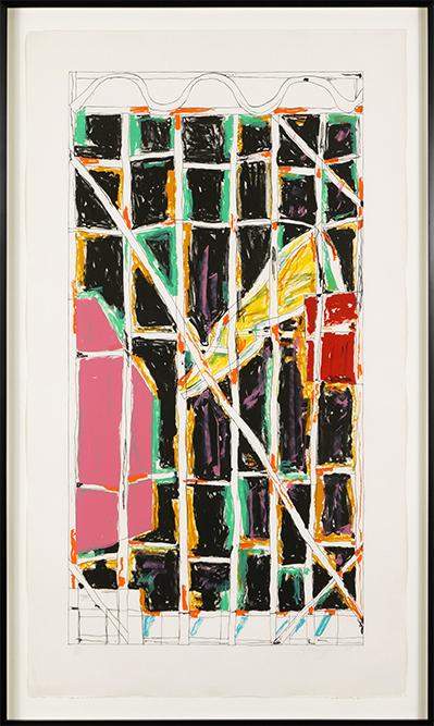 Craig Kauffman (American, 1932-2010) Untitled (327c).: Craig Kauffman (American, 1932-2010) Untitled (327c). Color lithograph, pencil signed lower right, dated '82, and numbered 1/45 35 1/4" x 18" Frame: 47 1/2" x 29 1/2"