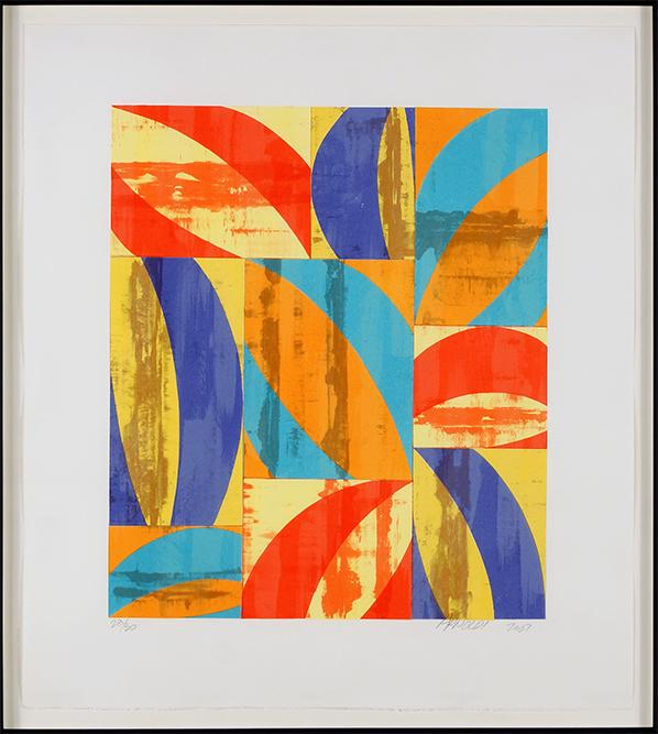 Charles Arnoldi (American, B. 1946) Sail.: Charles Arnoldi (American, B. 1946) Sail. Color lithograph, pencil signed lower right, dated 2007, and numbered 28/30 21" x 18" Frame: 33" x 30"