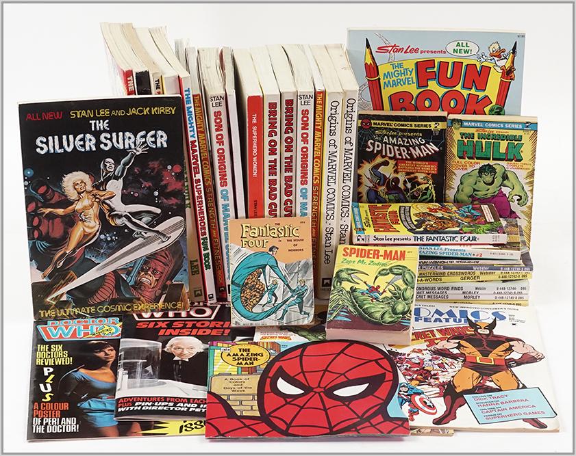 A Collection of Stan Lee Books.: A Collection of Stan Lee Books. Featuring a selection of various books by Stan Lee on the origins of the Marvel comics and characters. Together with other various comic origins