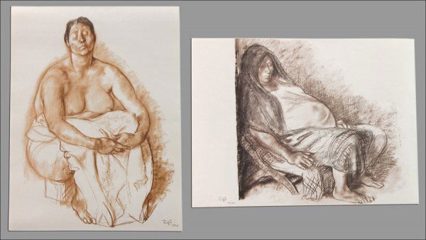 FRANCISCO ZUNIGA (MEXICAN 1912-1998) TWO PRINTS: FRANCISCO ZUNIGA (MEXICAN 1912-1998) TWO PRINTS. From folio of twenty prints published by Galeria De Arte, Misrachi, 1974, signed in plate; Loose sheets 18.75" x 25"