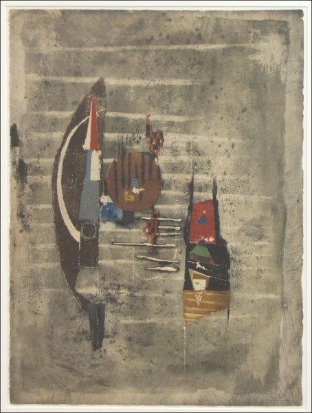 JOHNNY FRIEDLANDER (GERMAN, B. 1912) UNTITLED A: JOHNNY FRIEDLANDER (GERMAN, B. 1912) UNTITLED ABSTRACT. Lithograph, edition 55/95, signed in pencil LR 30" x 22"