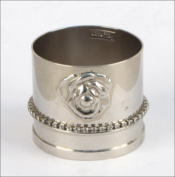 GIANNI VERSACE RHINESTONE STUDDED CUFF BRACELET: GIANNI VERSACE RHINESTONE STUDDED CUFF BRACELET.