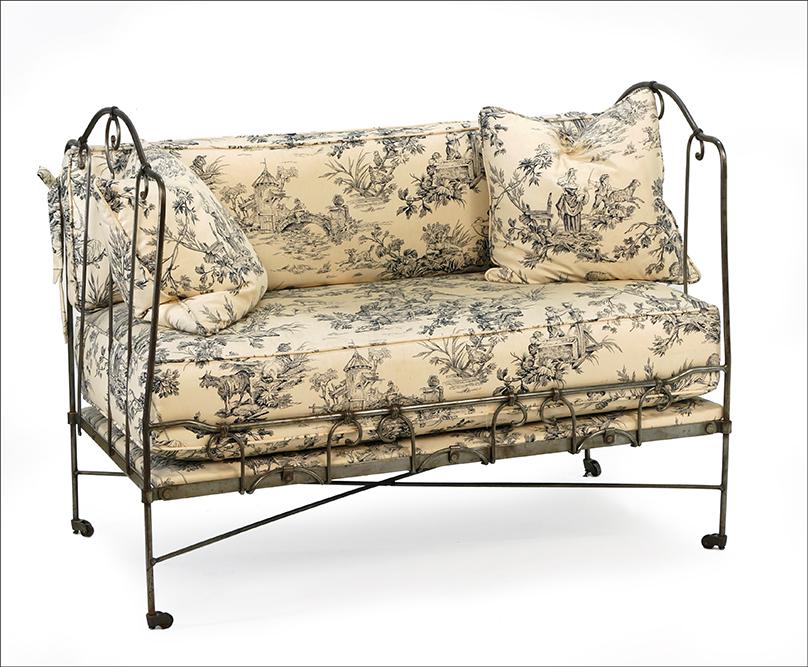 A French Metal Settee. (1 of 1)