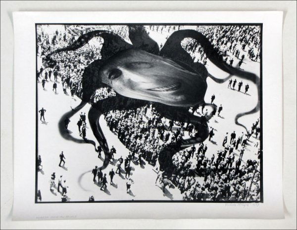 BARBARA MORGAN (AMERICAN 1900-1992) HEARST OVER: BARBARA MORGAN (AMERICAN 1900-1992) HEARST OVER THE PEOPLE. (Photomontage) Gelatin silver print, 1939, printed in 1980; Signed, dated and titled in ink in the lower margin; Additionally signed, dated