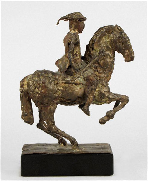 ABBOTT PATTISON (B.1916).: ABBOTT PATTISON (B.1916). Bronze sculpture, initialed A P H:9" Overall:10.5"