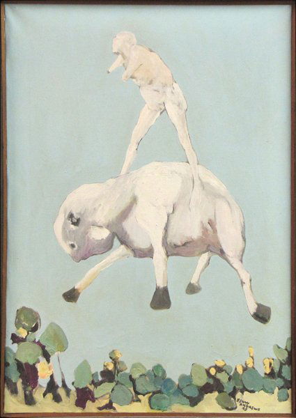 BENNY ANDREWS (AMERICAN 1930-2006) DESTINY - ST: BENNY ANDREWS (AMERICAN 1930-2006) DESTINY - STUDY #1, 1965. Oil on canvas, signed and dated lower right; Titled, signed and dated on the reverse; Frame: 28" x 20" 27" x 18.75"