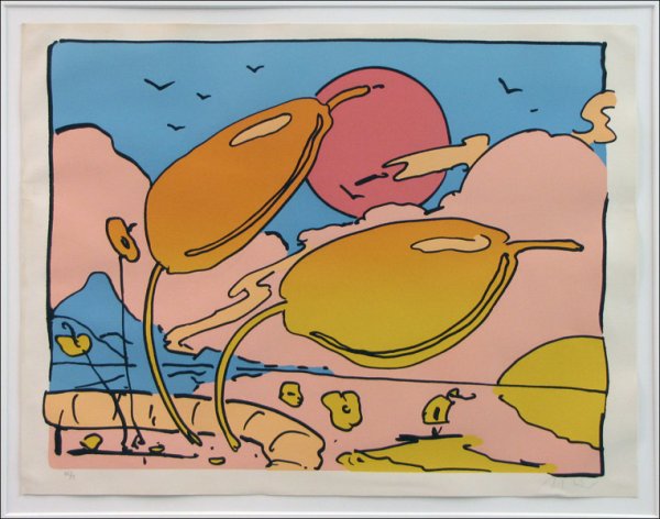 PETER MAX (AMERICAN, B.1937) TROPICAL FLOWERS.: PETER MAX (AMERICAN, B.1937) TROPICAL FLOWERS. Color serigraph, 1979, signed in pencil lower left, edition HC/9; Frame: 35.50" x 43.25" 20.75" x 27.6"