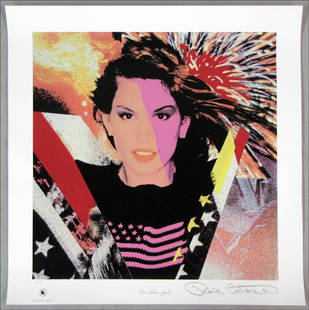 RONNIE CUTRONE (AMERICAN, B.1948) CINDY CRAWFOR: RONNIE CUTRONE (AMERICAN, B.1948) CINDY CRAWFORD. Digital color print, from The Super Model Project, 1996-1997, Alliance Publishing Group, photograph by Gilles Bensimon, signed in pencil in the lower