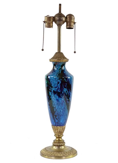 A Steuben Moss Agate Table Lamp. (1 of 12)