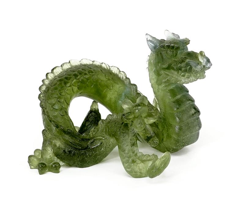 A Daum Pate de Verre Dragon.: A Daum Pate de Verre Dragon. Signed and numbered on the underside "Daum, France 1721/2000" 3" x 4 1/2" x 4 1/2"