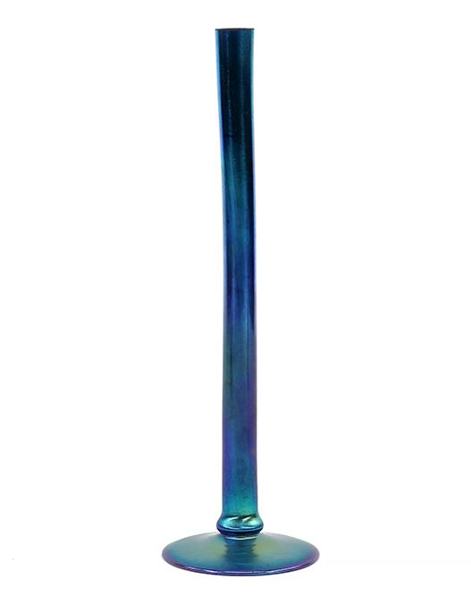 A Steuben Blue Aurene Stick Vase. (1 of 6)