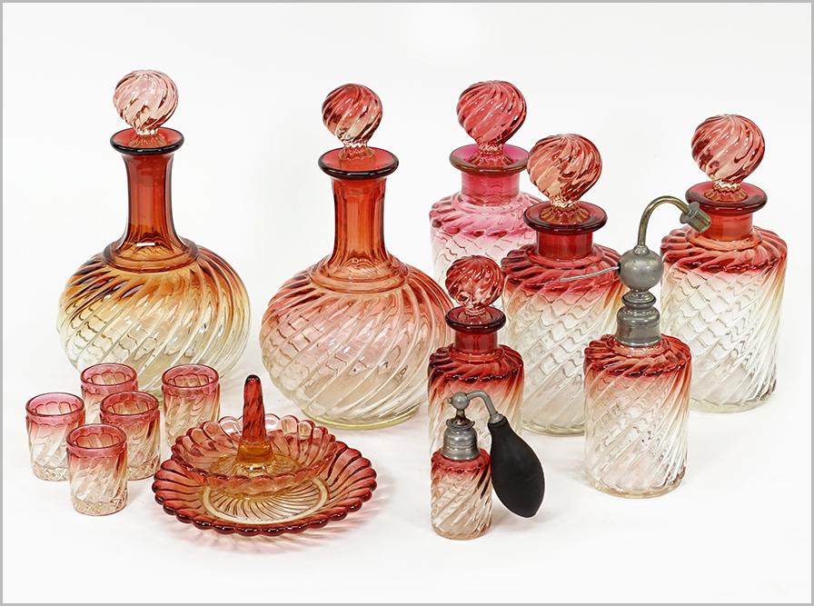 A Collection of Baccarat Amberina Glass Items. (1 of 1)