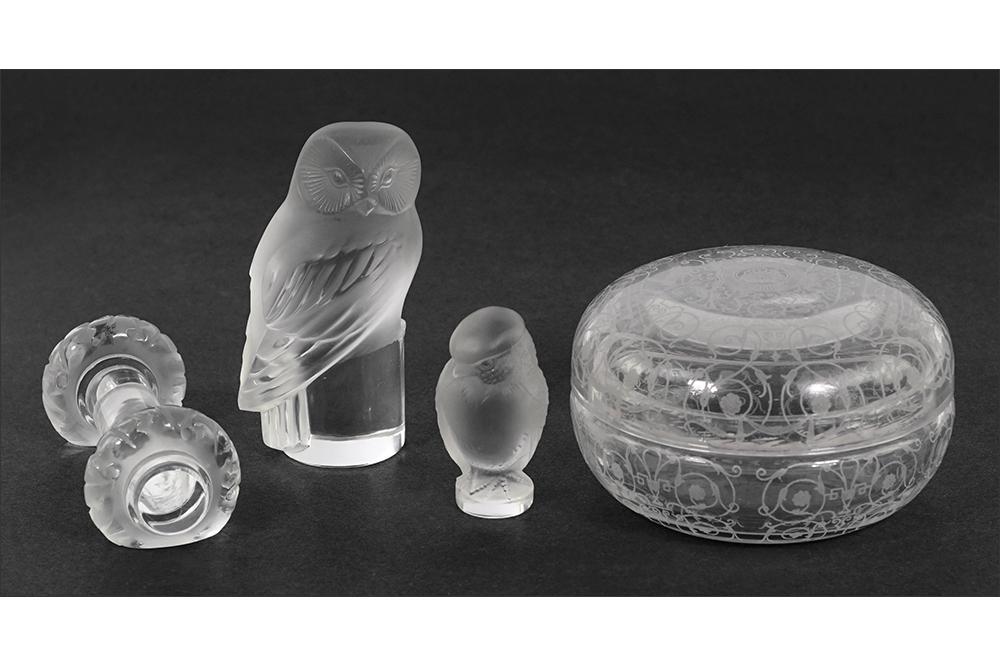 A Baccarat Etched Crystal Michelangelo Box. (1 of 1)