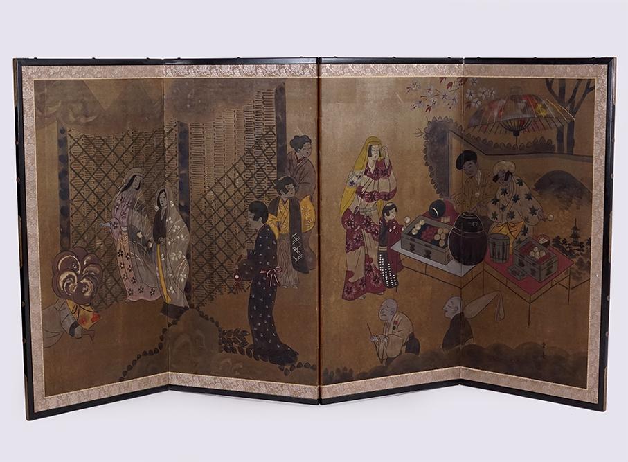 A Japanese Four-Panel Screen. (1 of 1)