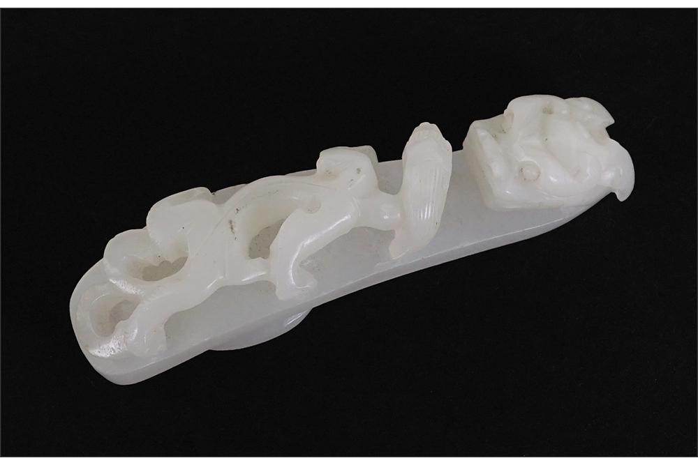 A Chinese Carved Jade Buckle. (1 of 9)
