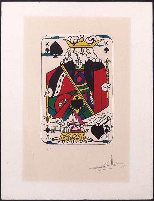 Salvador Dali (Spanish, 1904-1989) King of Spades. (1 of 7)