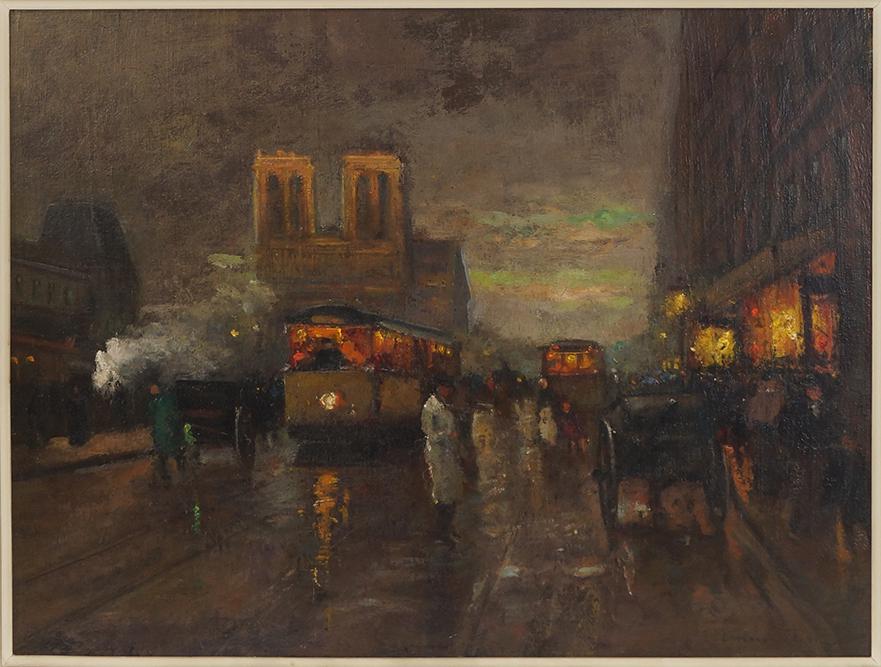 Attributed to Edouard Cortes (French, 1882-1969) Street (1 of 6)