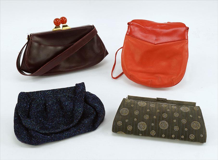 A Judith Leiber Grey Suede Handbag. (1 of 1)