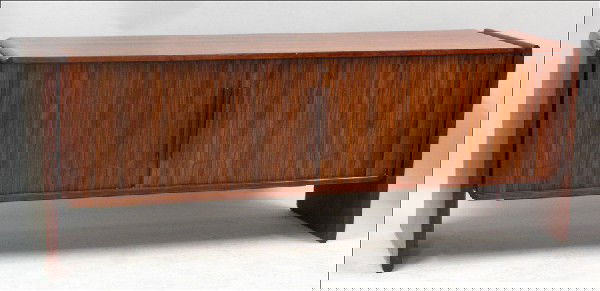 DRYLUND ROSEWOOD CREDENZA.: DRYLUND ROSEWOOD CREDENZA. H: 29" W: 75" D: 20"