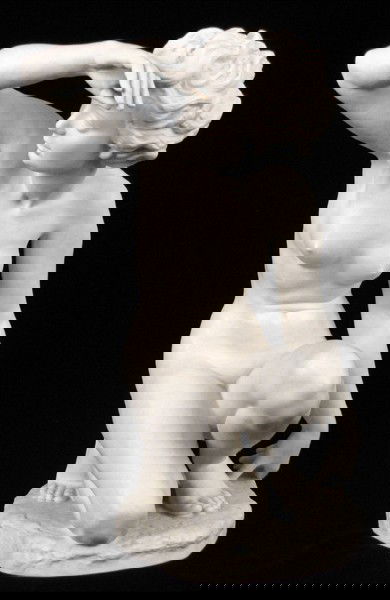 CARL WERNER FOR HUTSCHENREUTHER PORCELAIN FIGUR: CARL WERNER FOR HUTSCHENREUTHER PORCELAIN FIGURE OF A NUDE MAIDEN. H: 16" W: 10" D: 8"