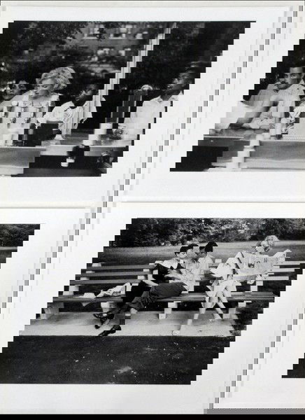 SAM SHAW (AMERICAN 1912-1999) TWO WORKS - MARIL: SAM SHAW (AMERICAN 1912-1999) TWO WORKS - MARILYN MONROE. B&W photographs; Marilyn at Central Park Lunch Counter & Marilyn and Romantic Couple, Central Park, numbers 22 and 23 from portfolio D of The