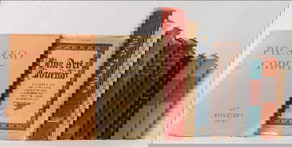 COLLECTION OF ART-RELATED LITERATURE.: COLLECTION OF ART-RELATED LITERATURE. Including books on Thomas Gainsborough, George Bellows, Picasso, George Inness Jr., Bella Chagall "Burning Lights" illustrated by Marc Chagall, Old Master Paintin