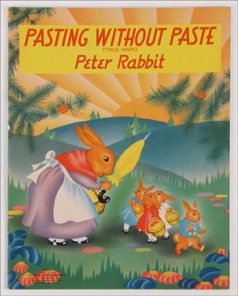 PETER RABBIT, PASTING WITHOUT PASTE.: PETER RABBIT, PASTING WITHOUT PASTE. 1938, complete, uncut and unpunched