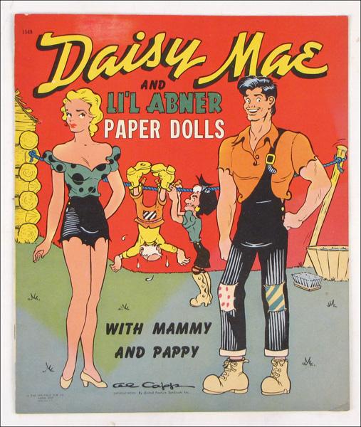 DAISY MAE AND LI'L ABNER PAPER DOLLS.: DAISY MAE AND LI'L ABNER PAPER DOLLS. 1951,complete, uncut and unpunched