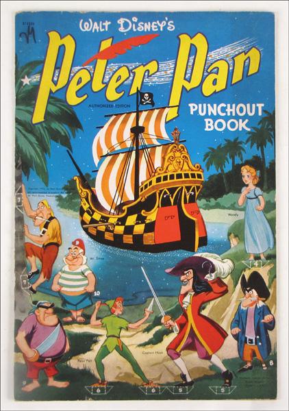 PETER PAN PUNCHOUT BOOK.: PETER PAN PUNCHOUT BOOK. 1952, complete, uncut and unpunched