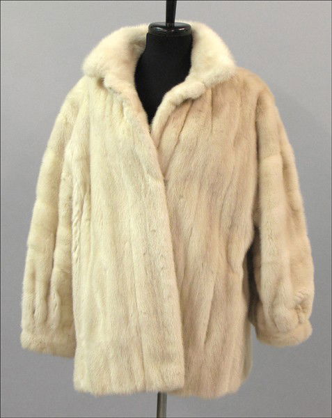 YVES SAINT LAURENT PEARL MINK JACKET.: YVES SAINT LAURENT PEARL MINK JACKET.
