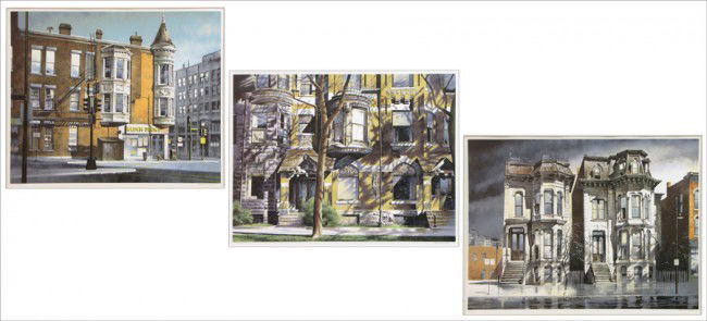 ROBERT ADDISON (AMERICAN 1924-1988) THREE WORKS: ROBERT ADDISON (AMERICAN 1924-1988) THREE WORKS. Each a color serigraph, signed and numbered in pencil in the lower margins, editions AP XXII/L; Frames: 33" x 38" & 30.75" x 37.50" (2) 20.4" x 26.9";