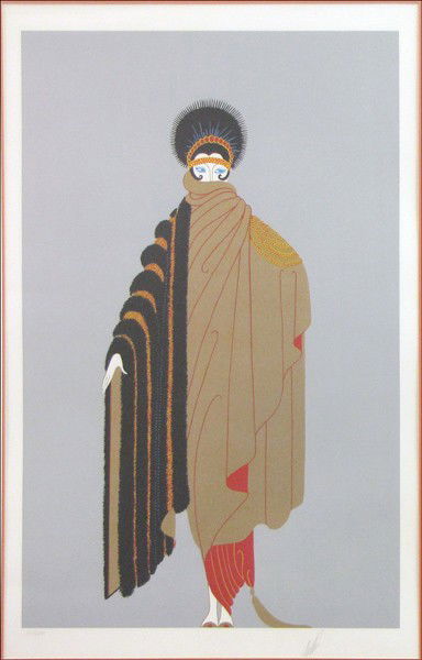 ERTE MYSTIQUE.: ERTE MYSTIQUE. Color silkscreen, signed in pencil, edition 65/260 32"x20"