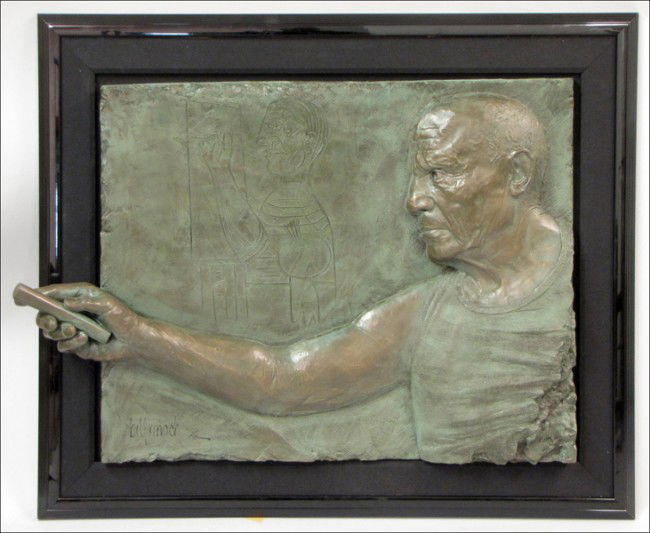 BILL MACK (AMERICAN, B.1949) PICASSO.: BILL MACK (AMERICAN, B.1949) PICASSO. Bonded bronze relief, 1986, signed, dated and numbered 22/65 31" x 45.50"