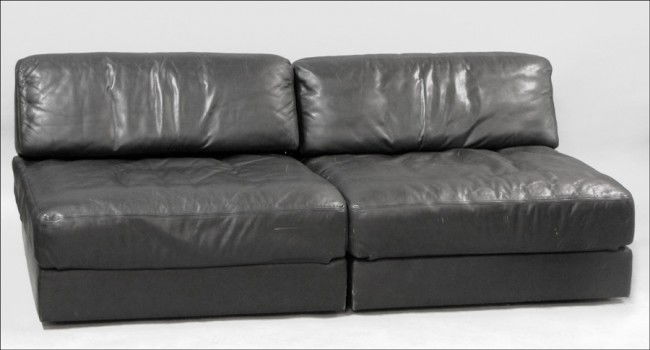 PAIR OF TURNER LIMITED 'DE SEDE' CHAIRS.: PAIR OF TURNER LIMITED 'DE SEDE' CHAIRS. H: 21" W: 36" D: 36"