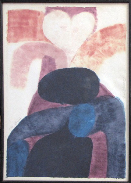 CAROL SUMMERS VESUVIO.: CAROL SUMMERS VESUVIO. Color woodcut, signed in pencil and titled, edition 15/50 29"x21"