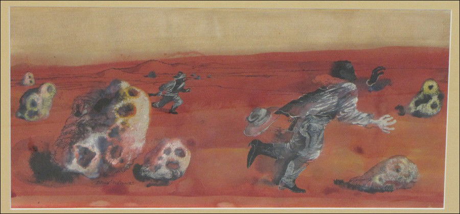 DAVID STONE MARTIN (AMERICAN 1913-1992) THE KEY: DAVID STONE MARTIN (AMERICAN 1913-1992) THE KEY, 1949. Watercolor on paper, signed left 'David Stone Martin;' Verso: Exhibition label reading in part 'The Art Directors Club 29th Annual National Exhib